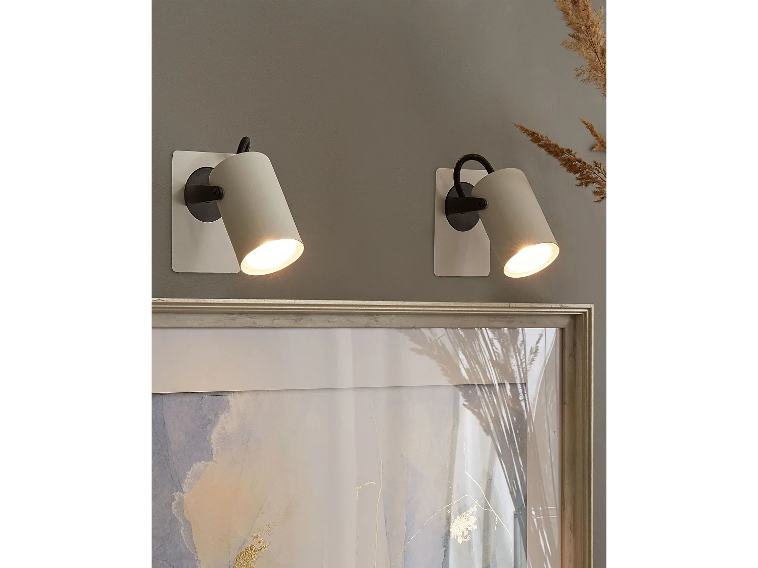 Lot de 2 spots KLIP Réglable Métal Blanc