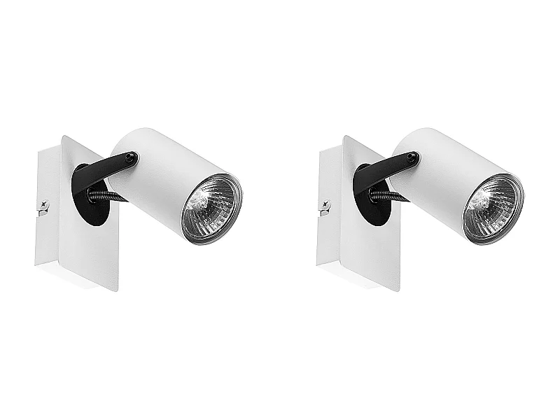 Lot de 2 spots KLIP Réglable Métal Blanc