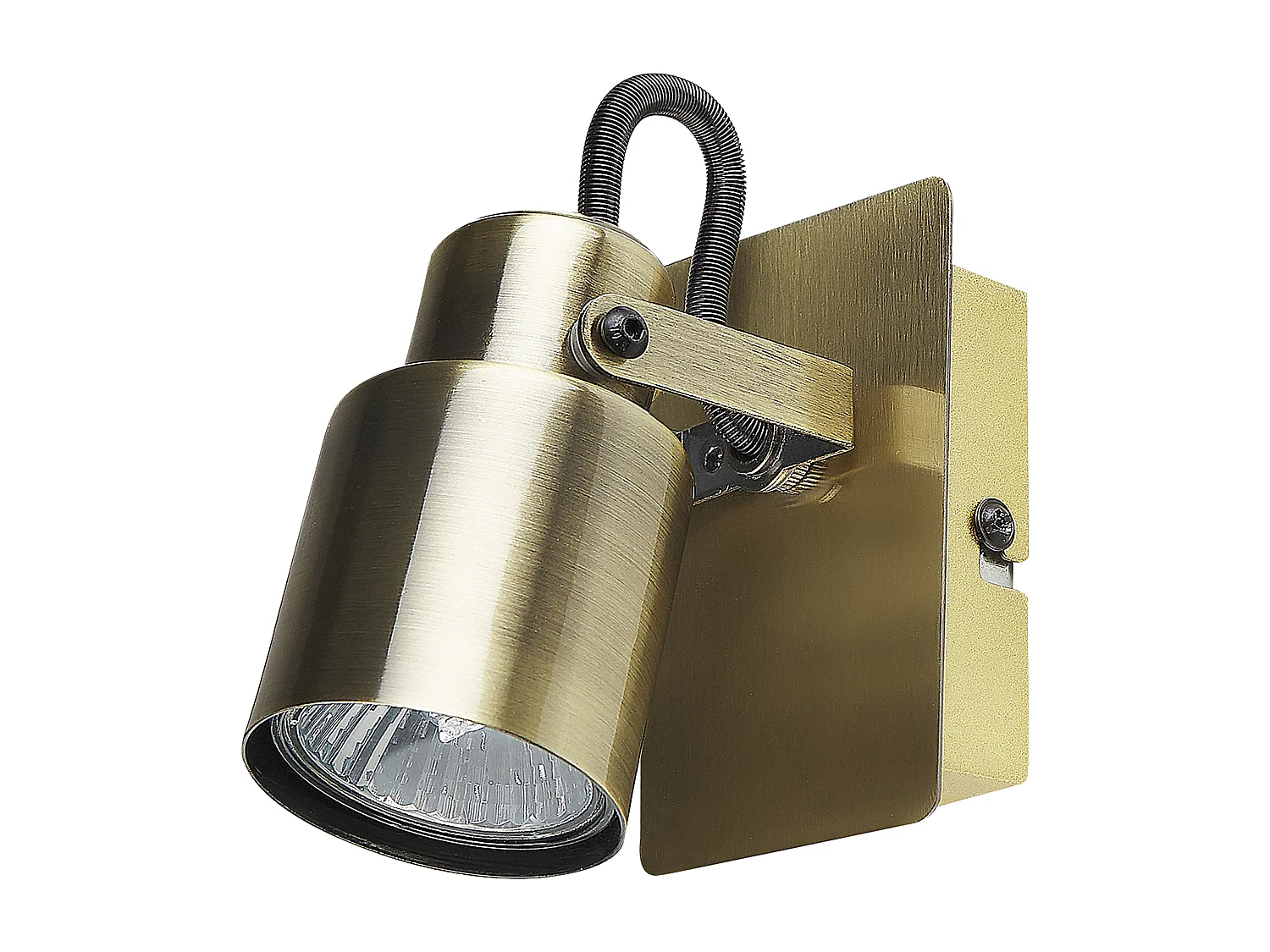 Wandlampen im 2er Set Licht Strahler aus Metall Zylinderform messing Bonte