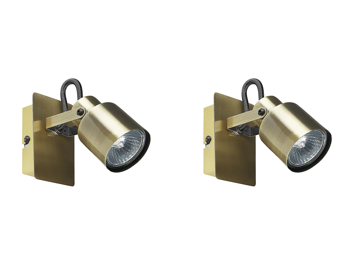 Set van 2 spotlampen BONTE Verstelbaar Metaal Messing