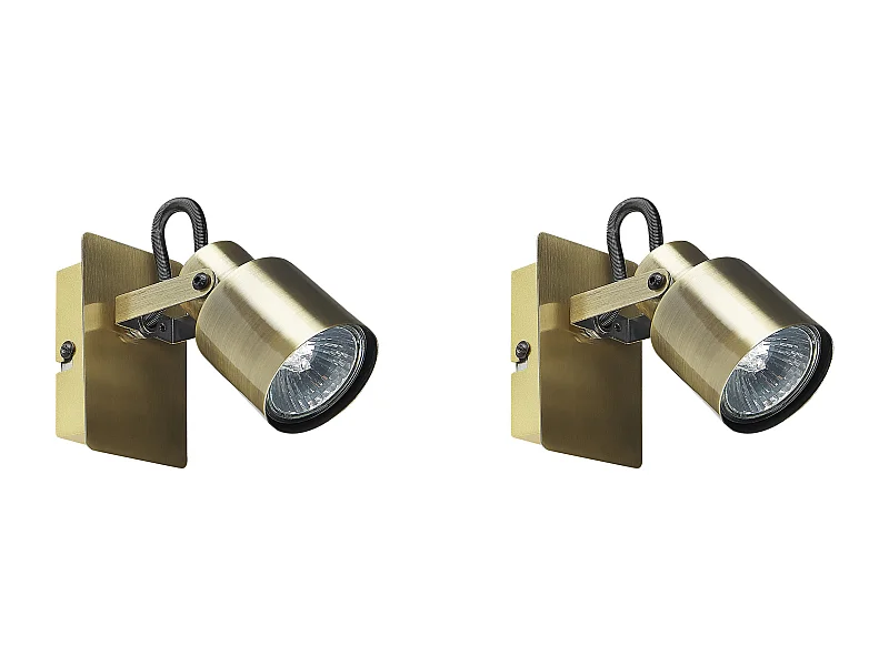 Lot de 2 spots BONTE Réglable Métal Laiton