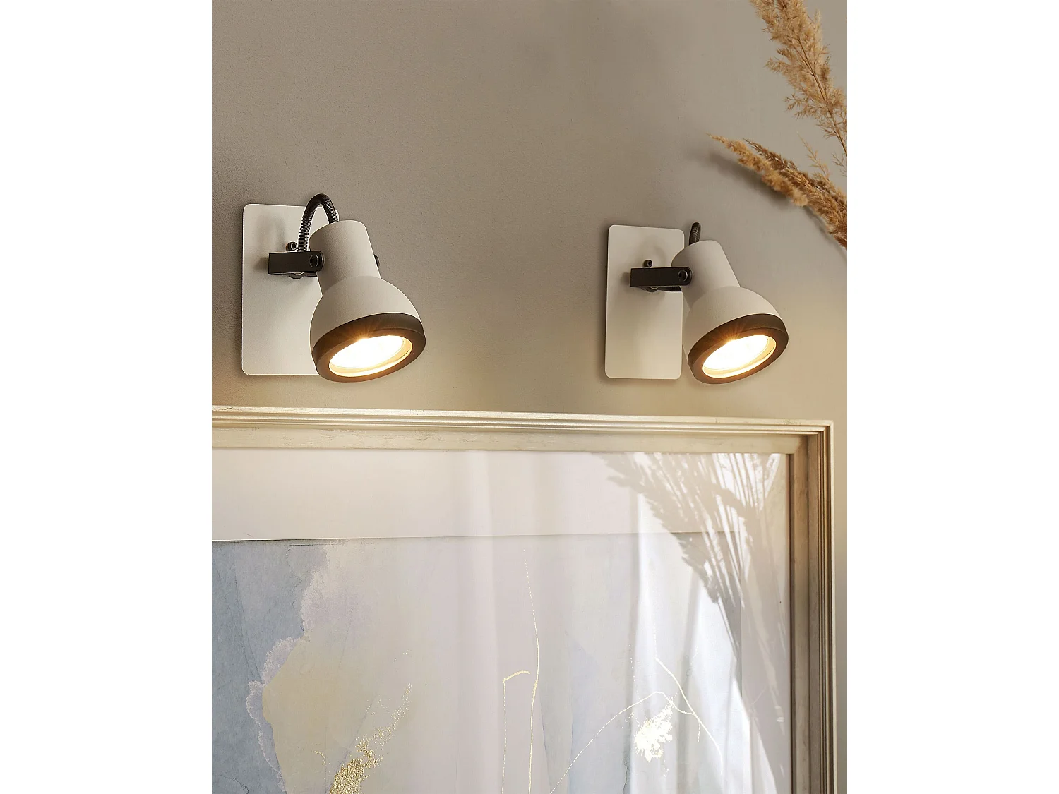 Lot de 2 spots BARO Réglable Métal Blanc