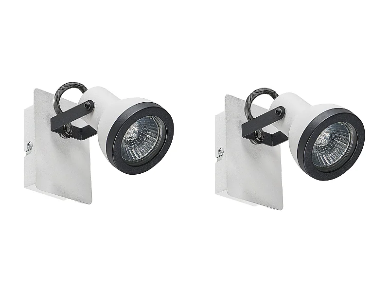 Lot de 2 spots BARO Réglable Métal Blanc