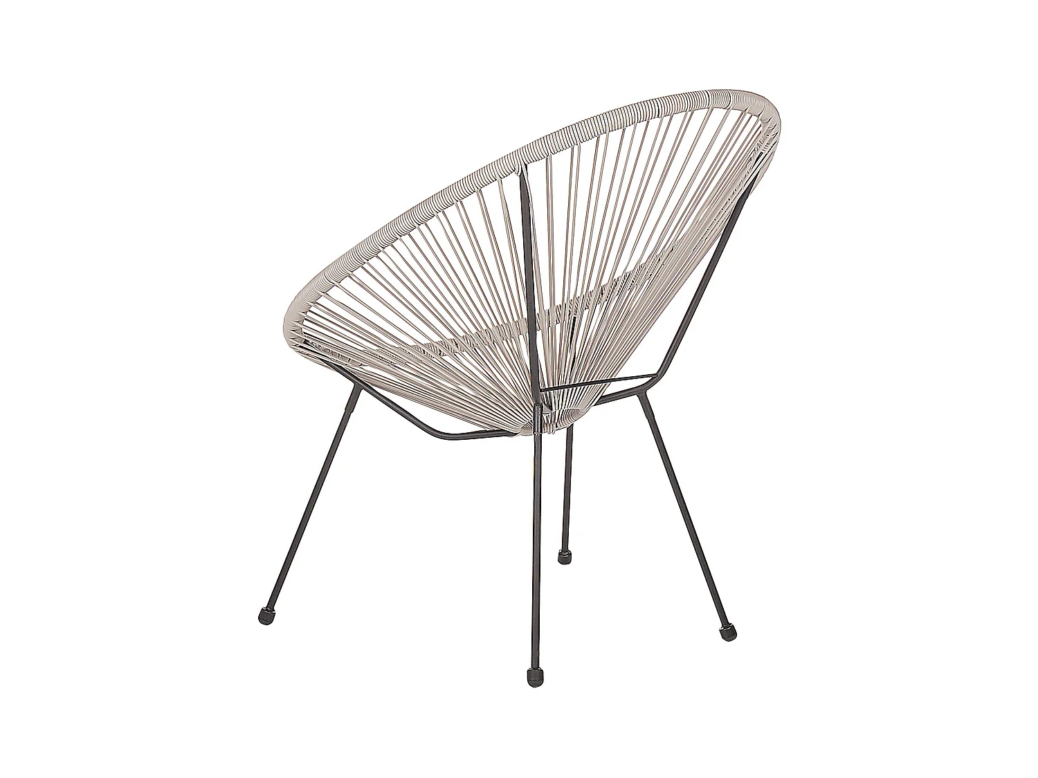 Lot de 2 chaises de jardin ACAPULCO II Gris clair