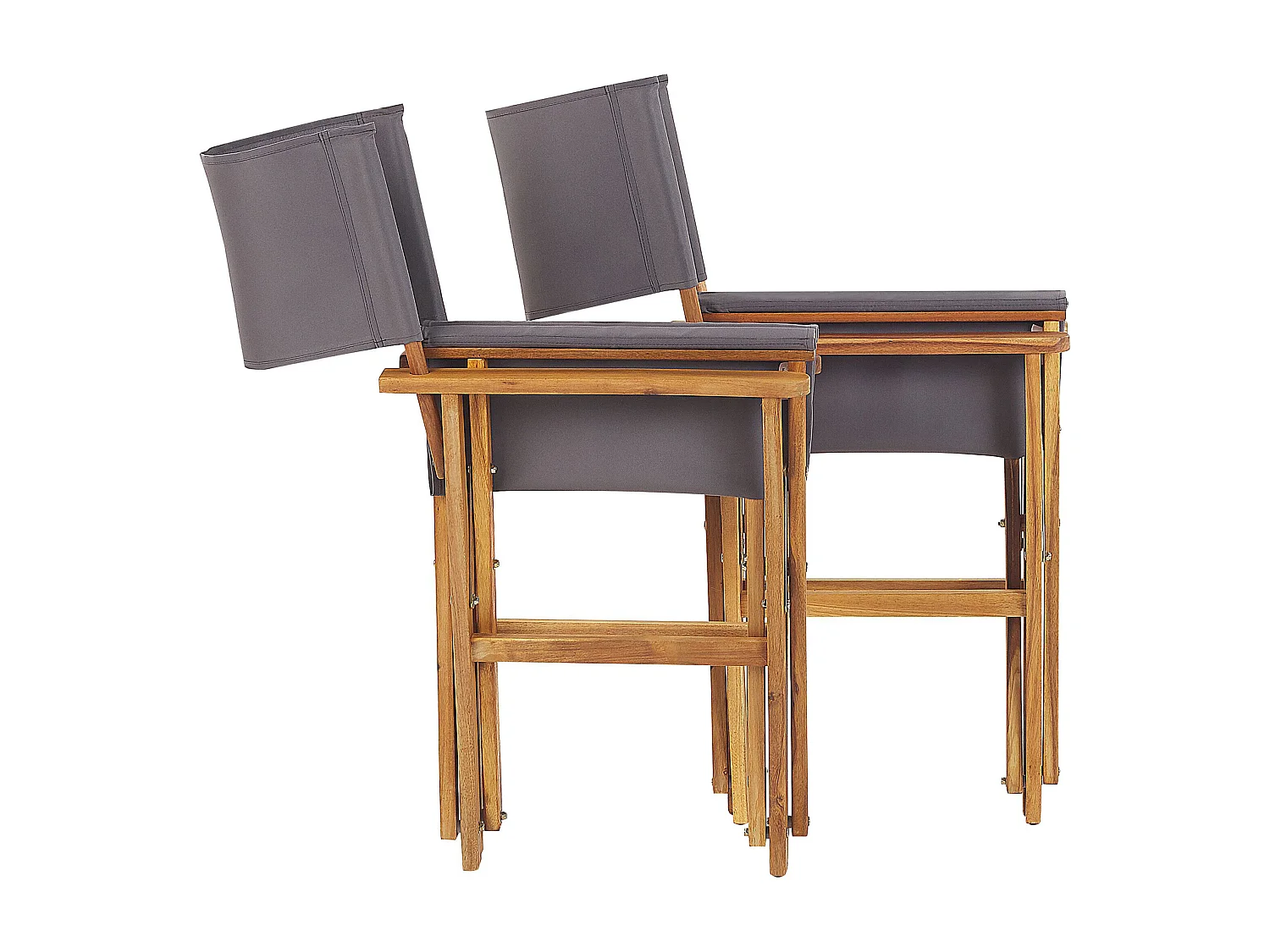 Set di 2 sedie da giardino CINE Legno d'acacia Grigio