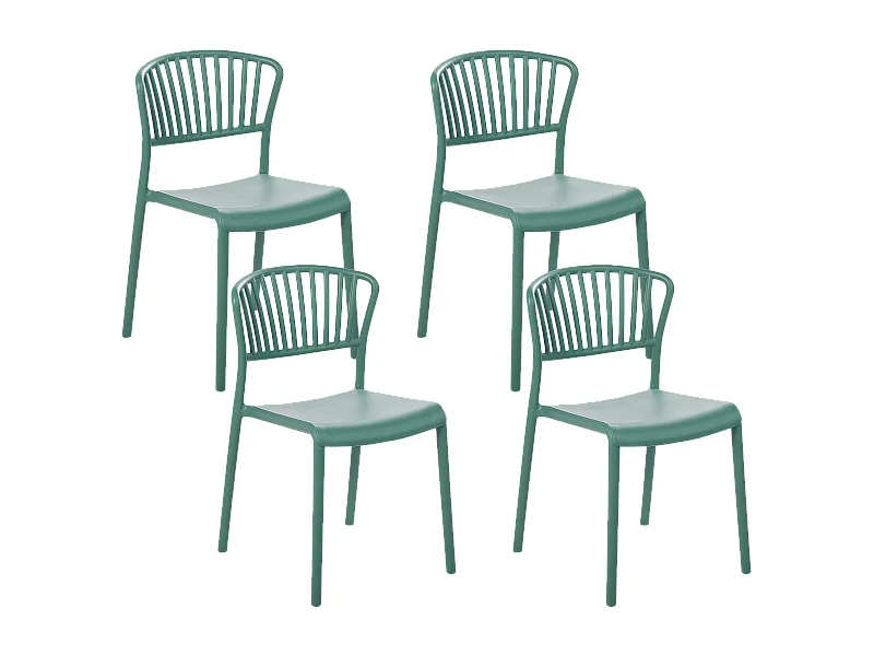 Conjunto de 4 sillas de jardín GELA Verde menta