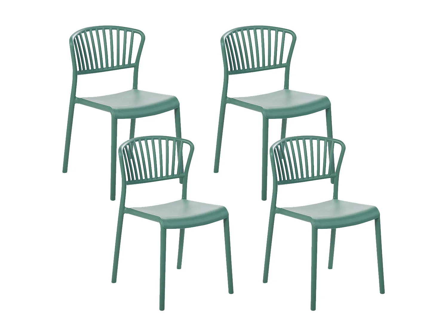 Lot de 4 chaises de jardin GELA Vert menthe
