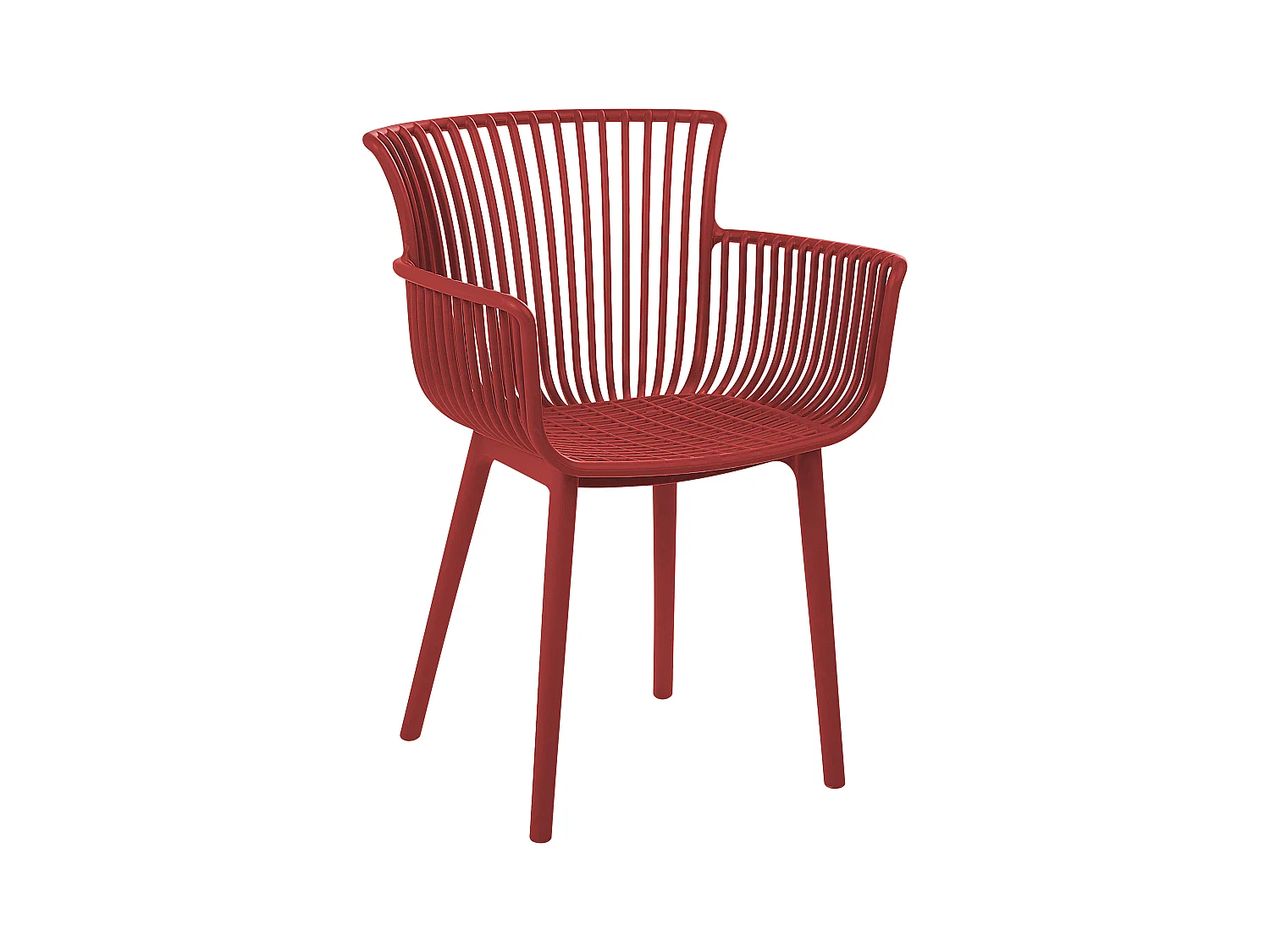 Lot de 4 chaises de jardin PESARO Rouge