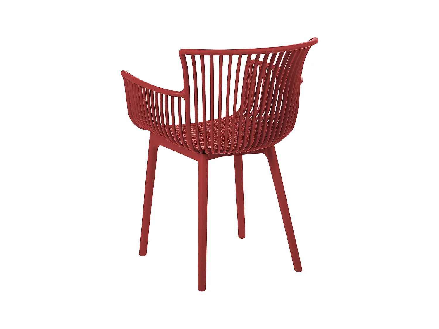 Lot de 4 chaises de jardin PESARO Rouge
