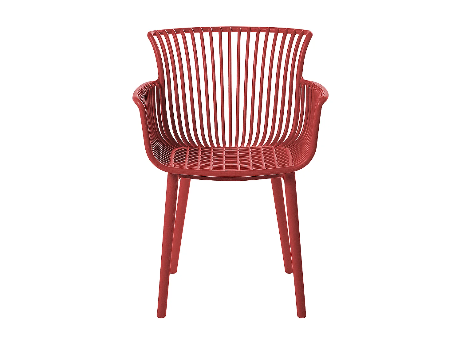 Lot de 4 chaises de jardin PESARO Rouge