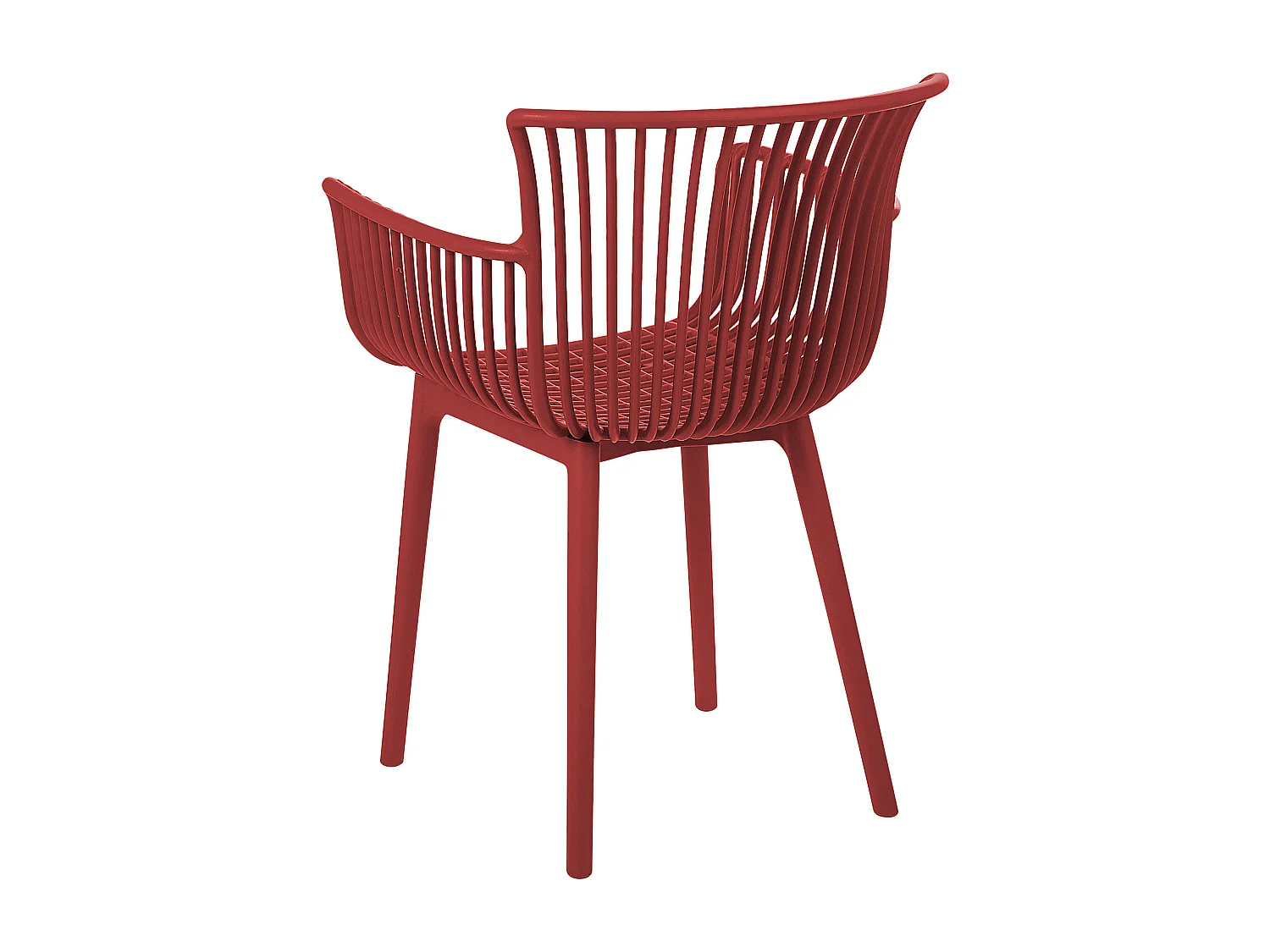 Lot de 4 chaises de jardin PESARO Rouge