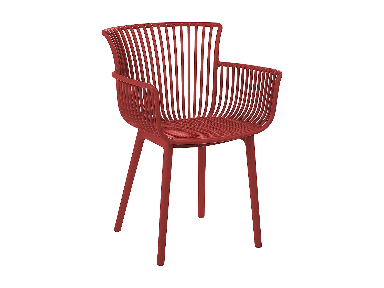 Lot de 4 chaises de jardin PESARO Rouge