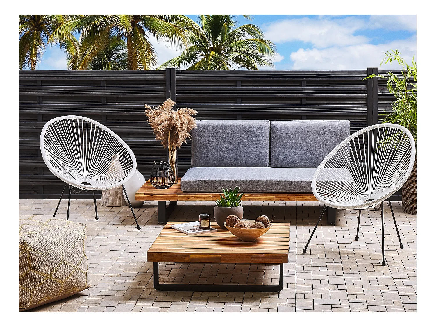 Set van 2 tuinstoelen ACAPULCO II Wit