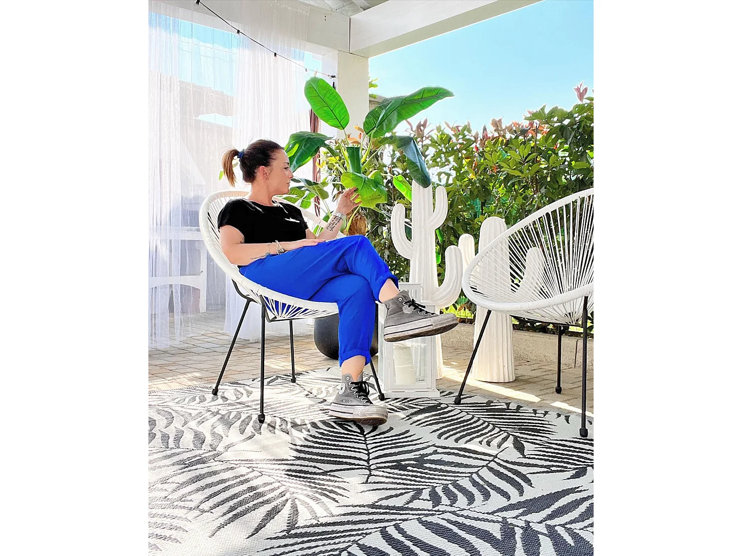 Lot de 2 chaises de jardin ACAPULCO II Blanc