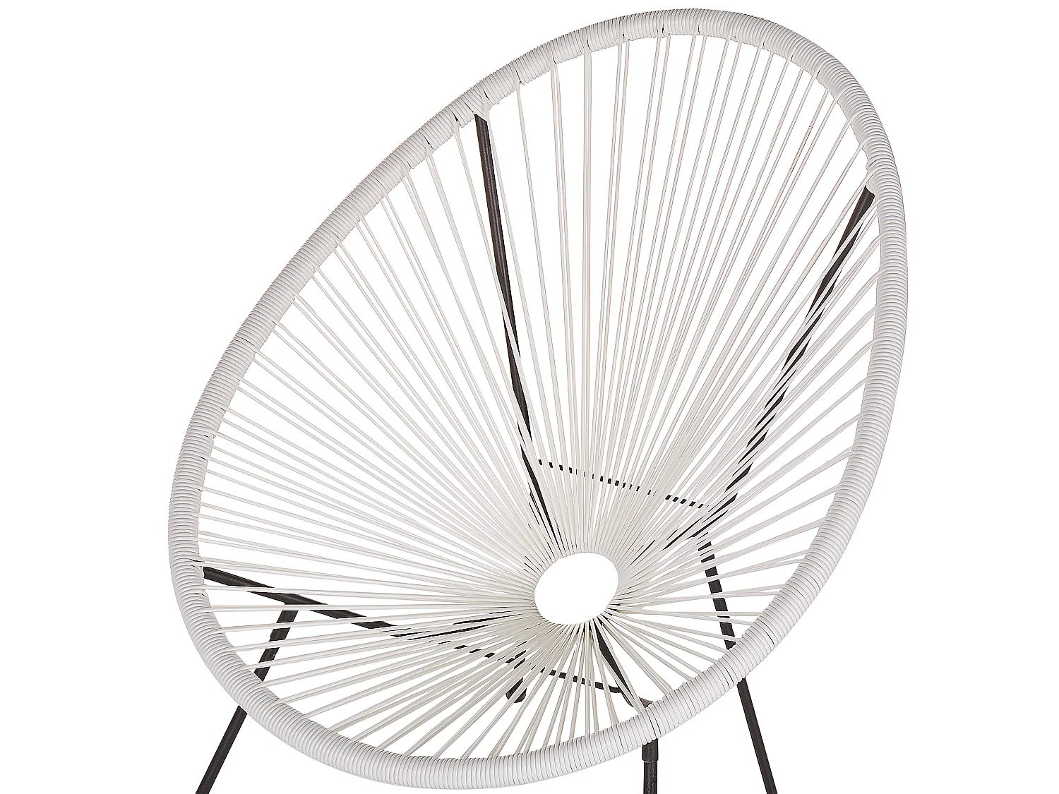 Lustiges Balkonset 2 Stühle Spaghetti-Optik Rattan weiß Acapulco II