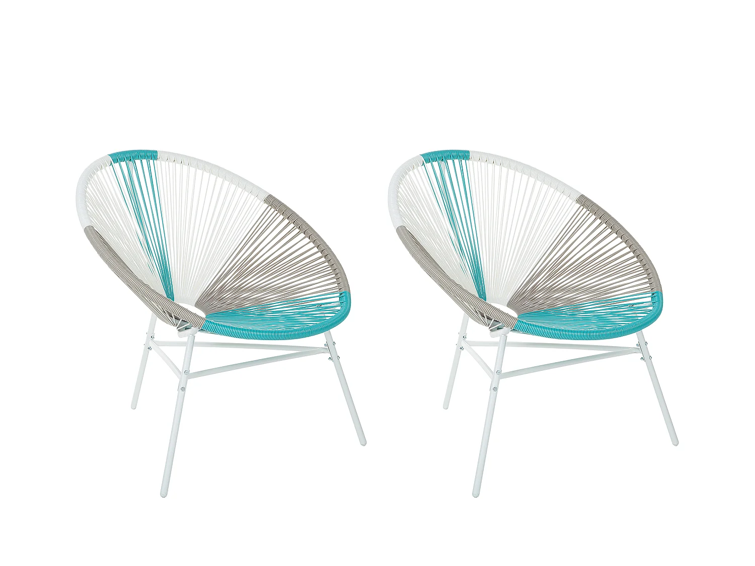 Lot de 2 chaises de jardin ACAPULCO Blanc