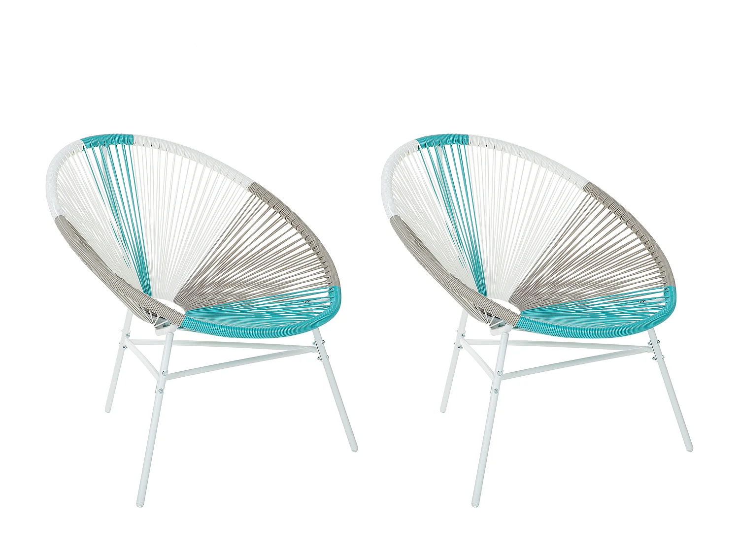 Set di 2 sedie da giardino ACAPULCO Bianco