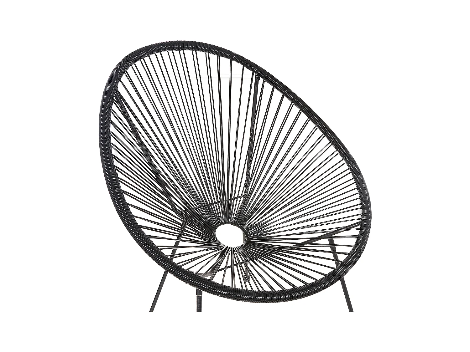 Gartenstuhl 2er Set ACAPULCO II Polyrattan Schwarz