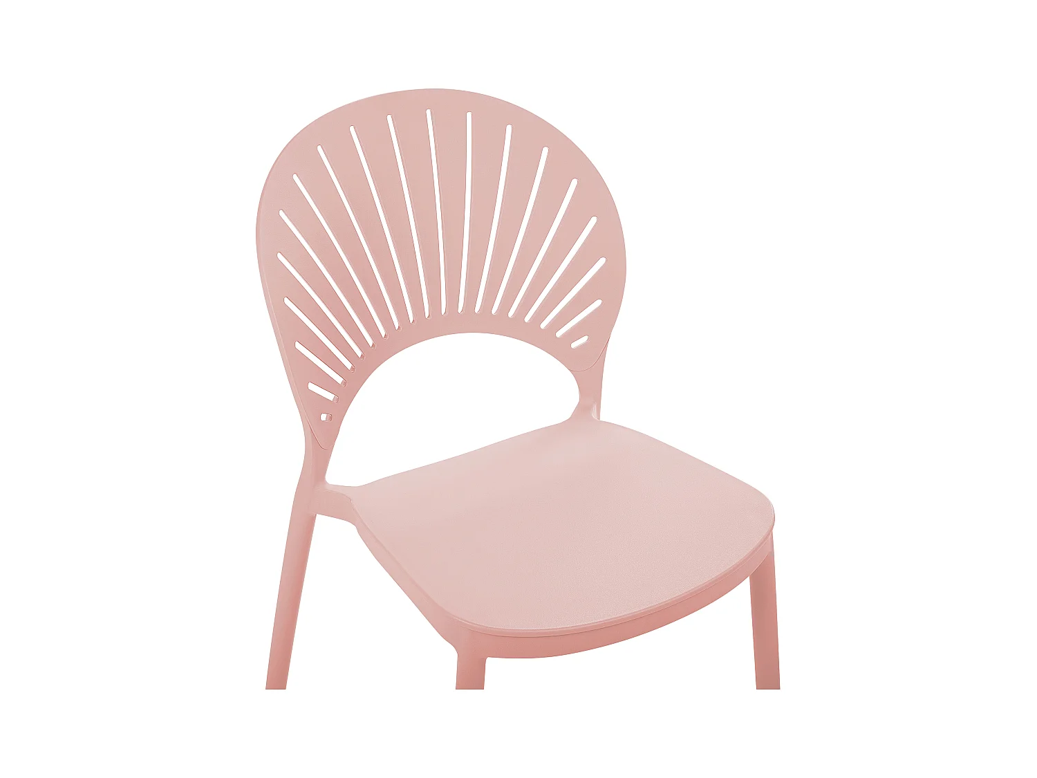 Zestaw 4 krzeseł ogrodowych OSTIA Pastelowy róż