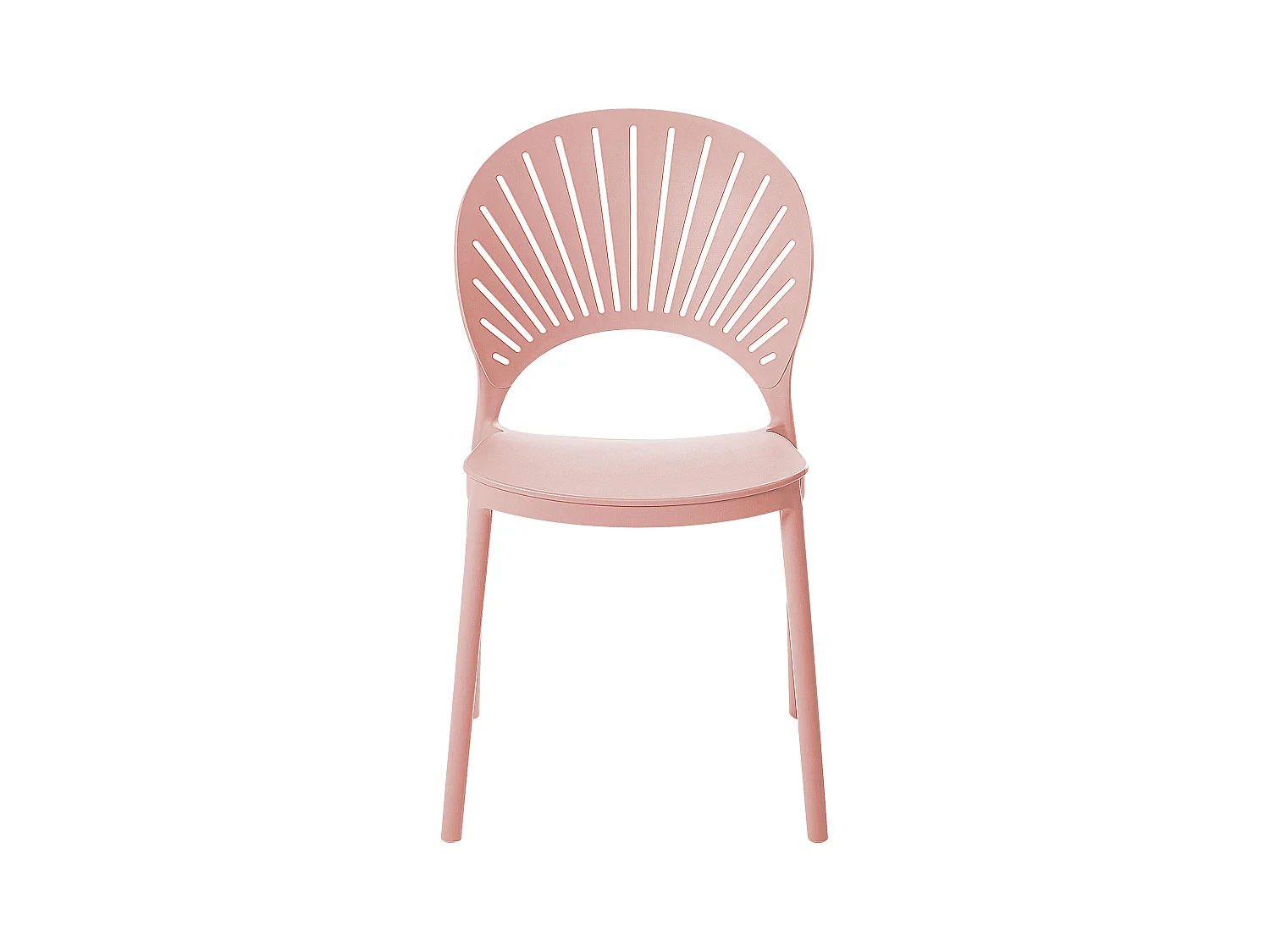 Lot de 4 chaises de jardin OSTIA Rose pastel