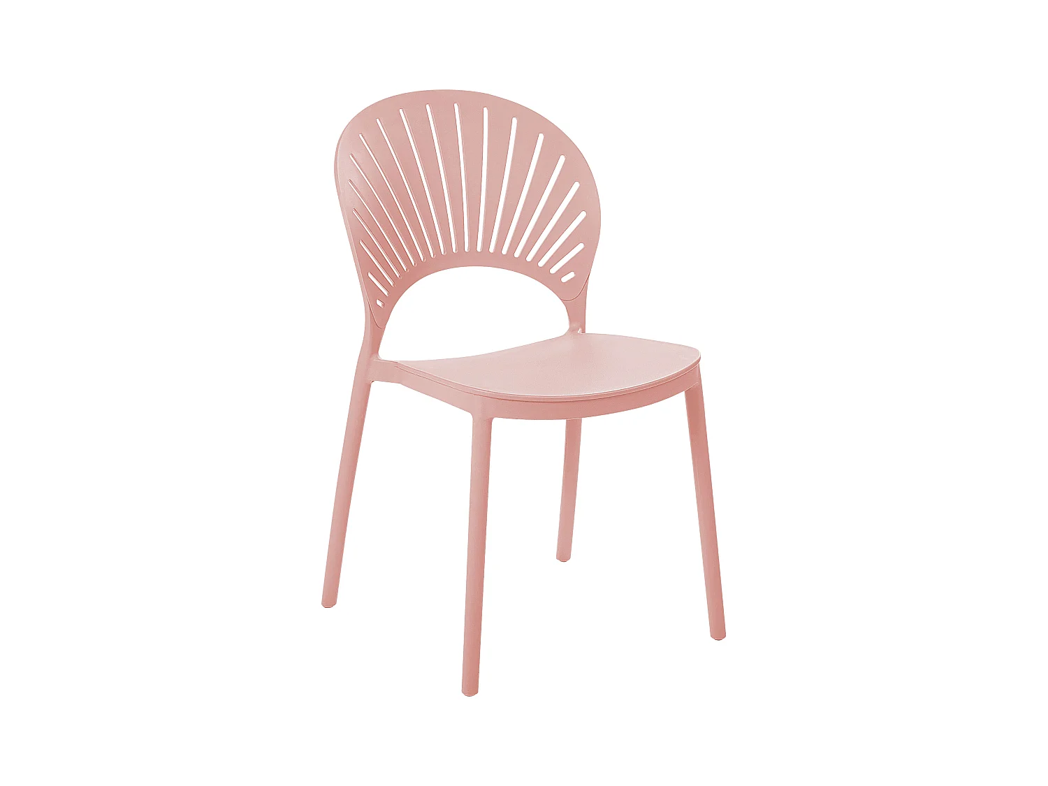 Lot de 4 chaises de jardin OSTIA Rose pastel