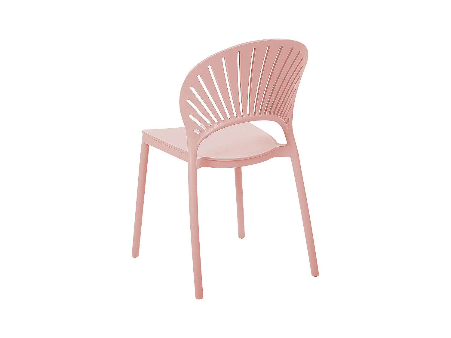 Lot de 4 chaises de jardin OSTIA Rose pastel