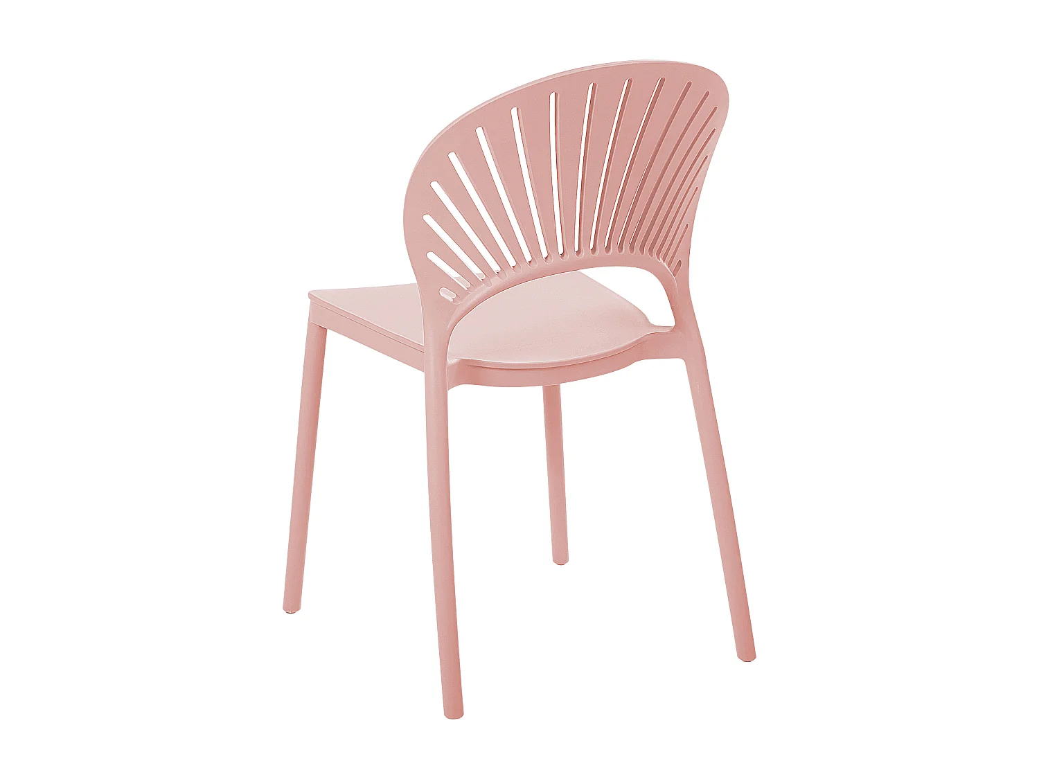 Lot de 4 chaises de jardin OSTIA Rose pastel