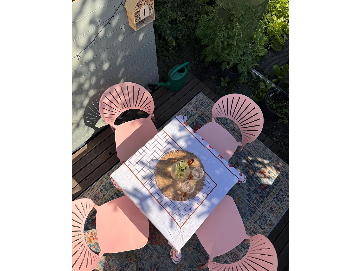 Set van 4 tuinstoelen OSTIA Pastelroze