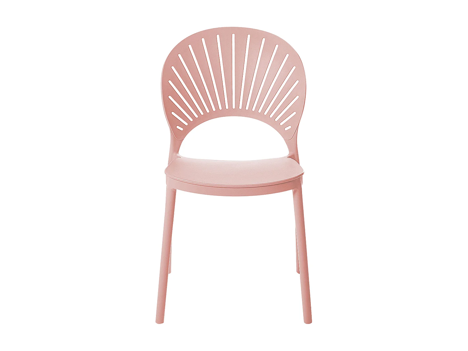 Lot de 4 chaises de jardin OSTIA Rose pastel