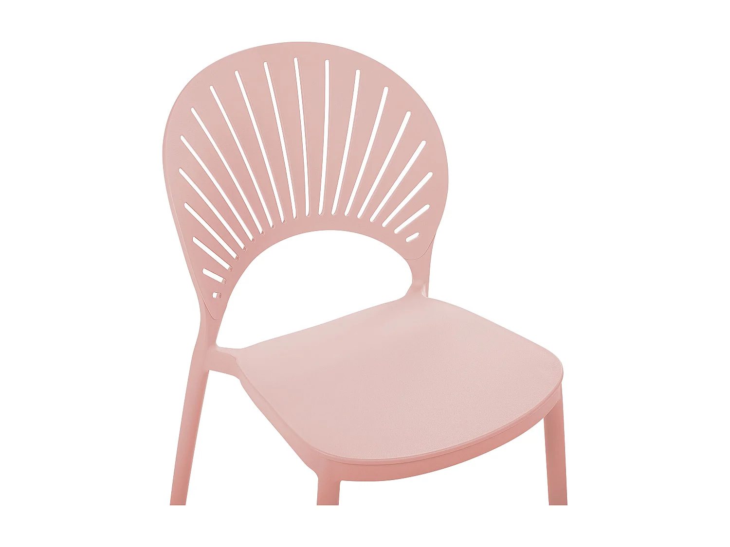 Lot de 4 chaises de jardin OSTIA Rose pastel