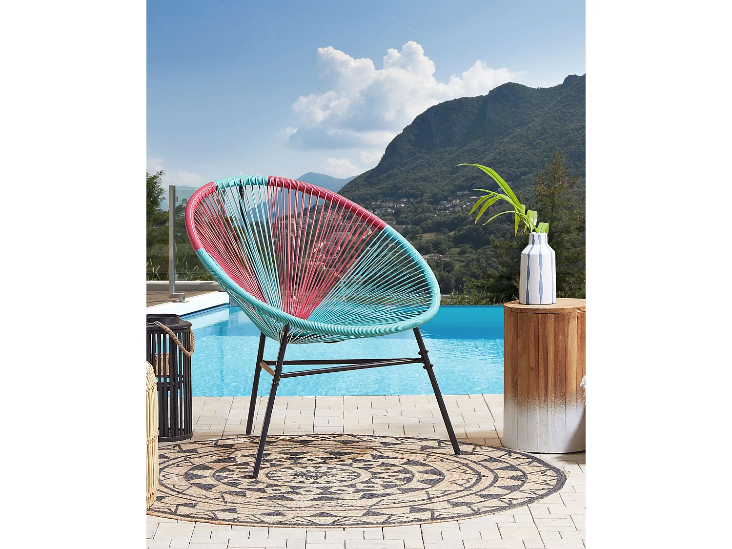 Chaise de jardin ACAPULCO Polyrotin Turquoise