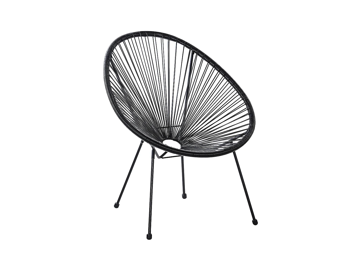 Silla de jardín ACAPULCO II Negro