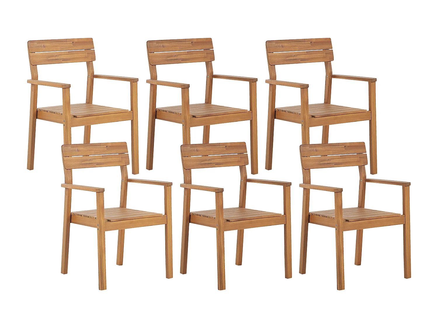 Set di 6 sedie da giardino FORNELLI Legno d'acacia Marrone