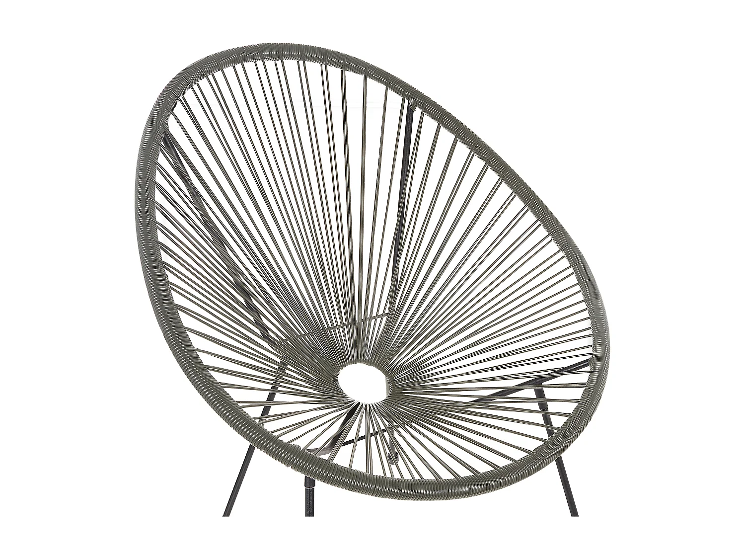 Lot de 2 chaises de jardin ACAPULCO II Polyrotin Gris foncé