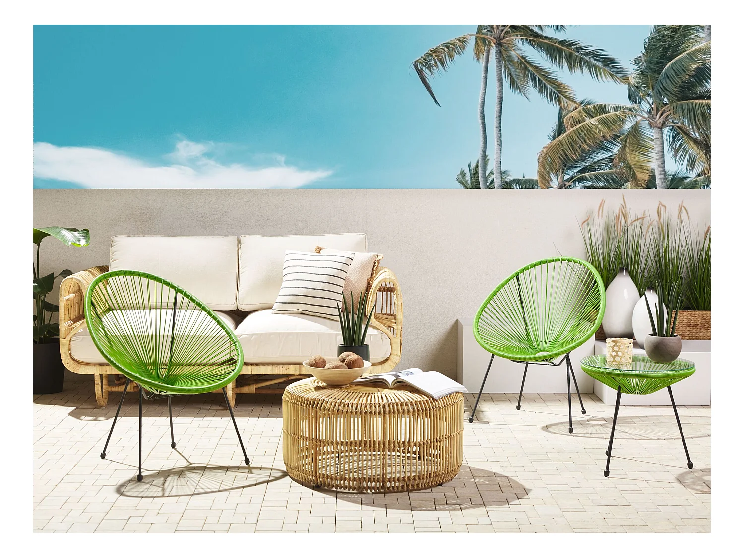 Set van 2 tuinstoelen ACAPULCO II Groen