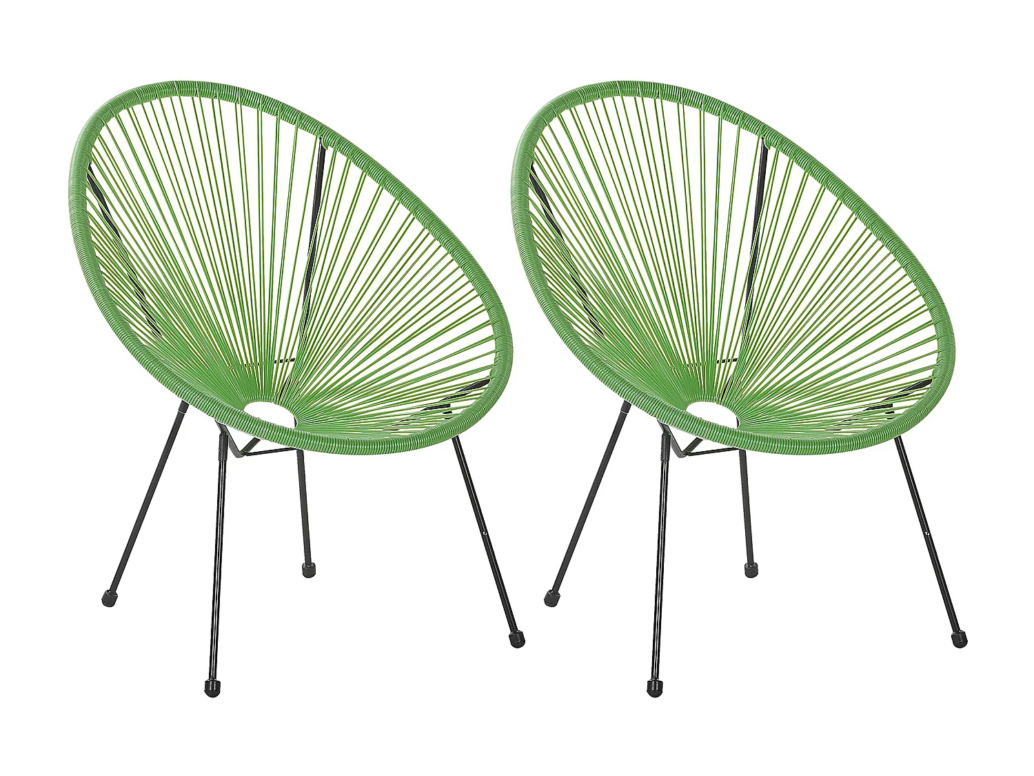 Lot de 2 chaises de jardin ACAPULCO II Vert