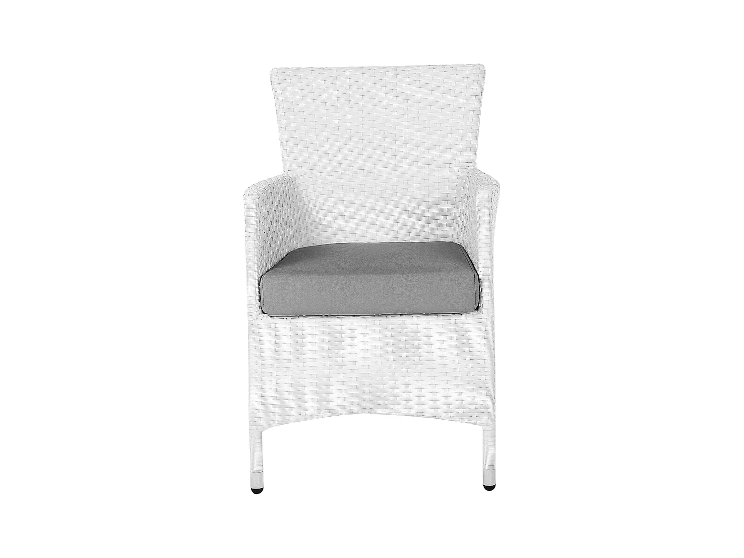 Zestaw 2 krzeseł ogrodowych z poduszkami ITALY Technorattan Biały