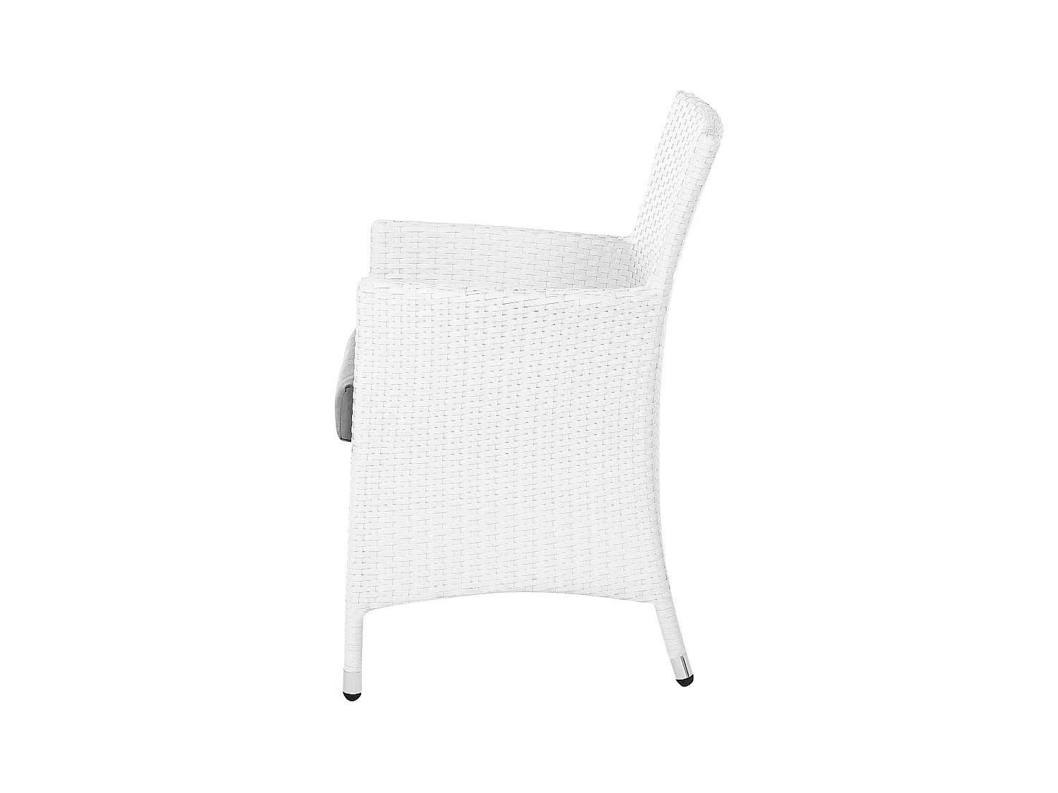 Zestaw 2 krzeseł ogrodowych z poduszkami ITALY Technorattan Biały