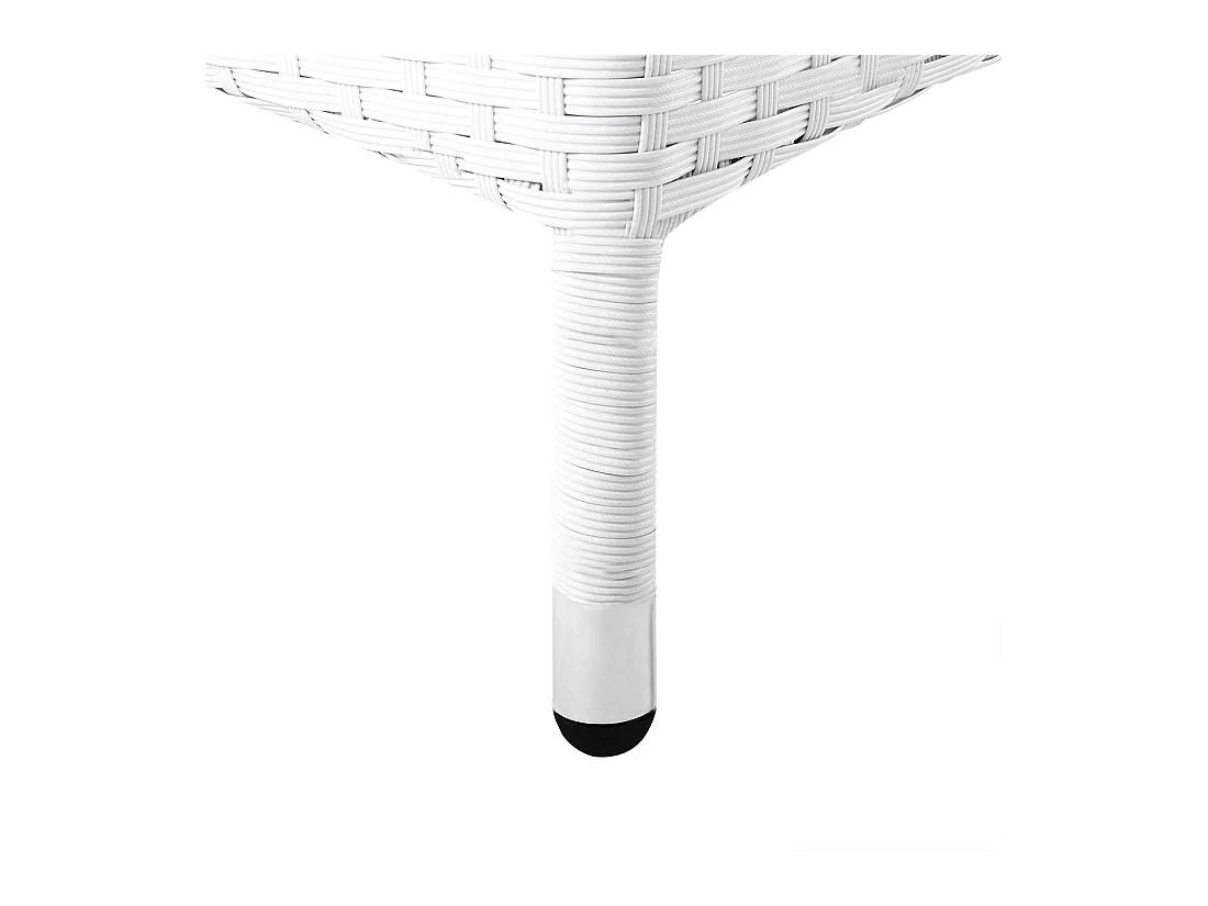 Zestaw 2 krzeseł ogrodowych z poduszkami ITALY Technorattan Biały