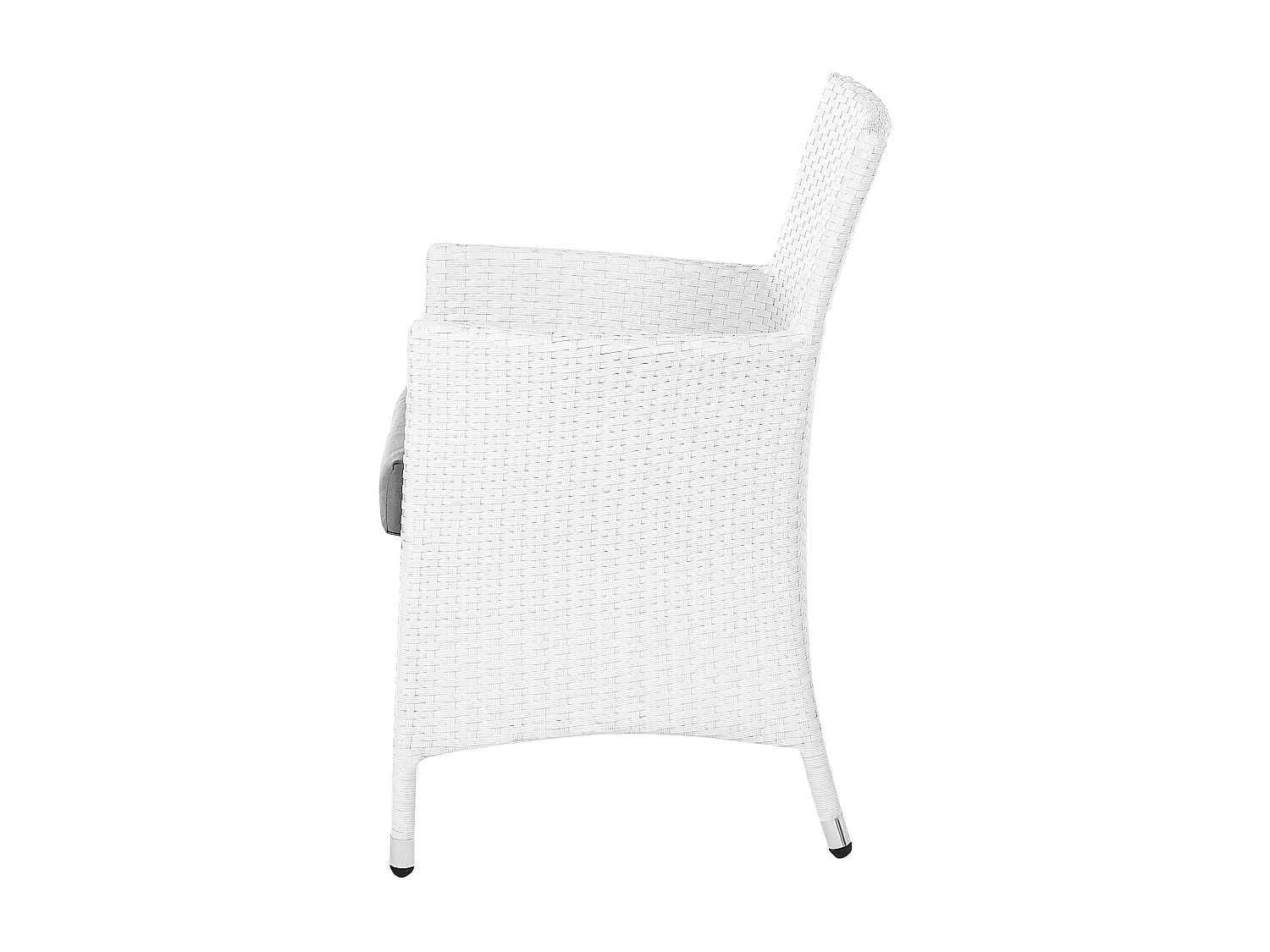 Lot de 2 chaises de jardin avec coussins ITALY Blanc