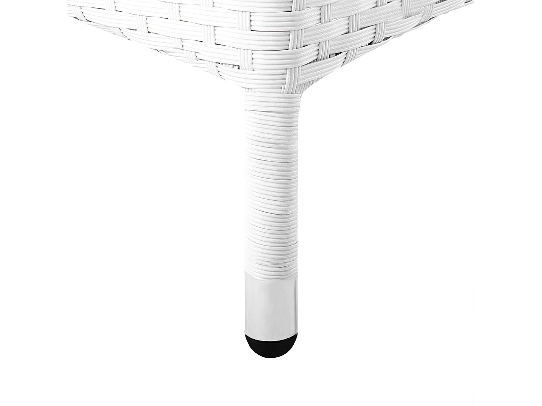 Lot de 2 chaises de jardin avec coussins ITALY Blanc