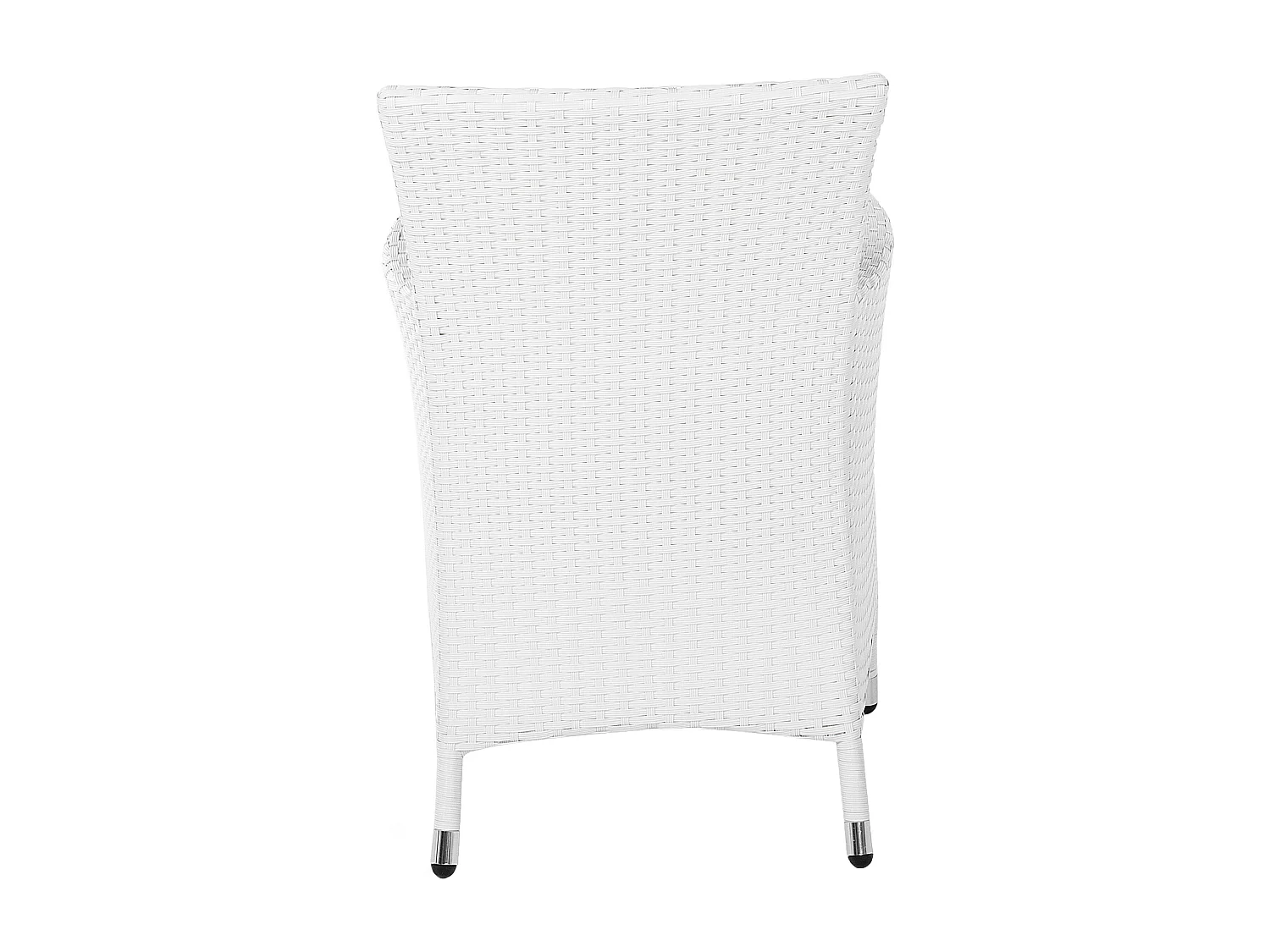 Set mit 2 Stühlen und Sitzkissen ITALY Polyrattan Weiss