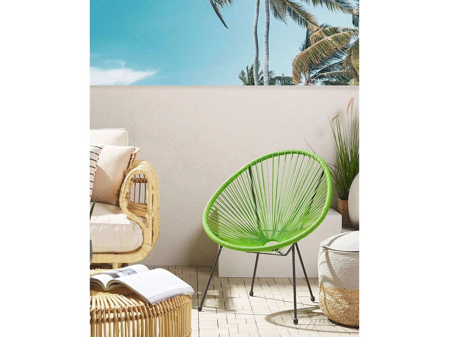 Gartenstuhl ACAPULCO II Polyrattan Grün