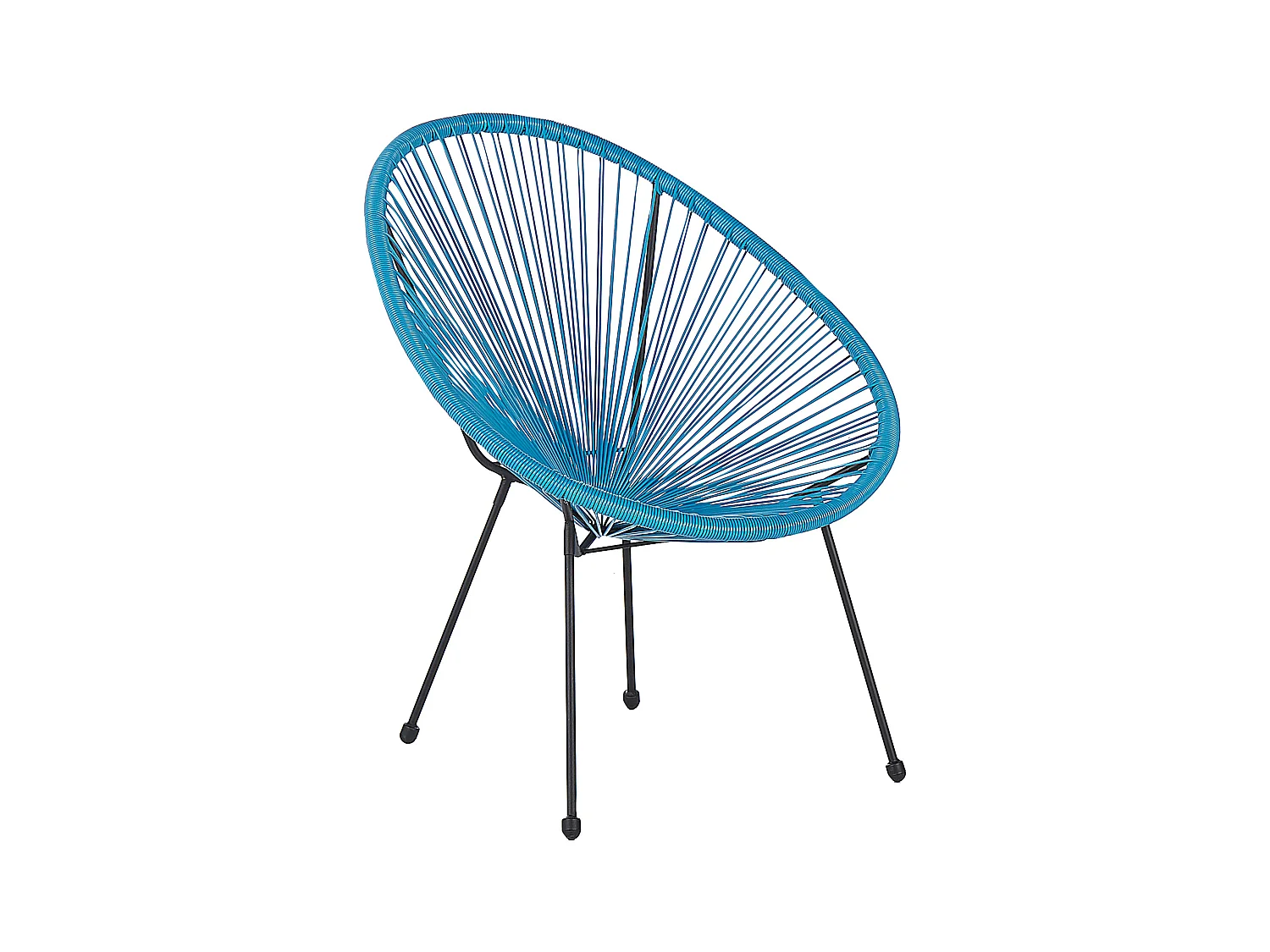 Gartenstuhl 2er Set ACAPULCO II Polyrattan Blau