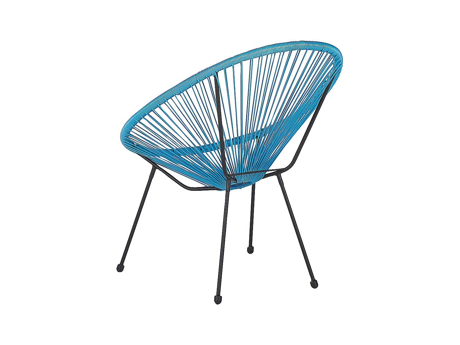 Gartenstuhl 2er Set ACAPULCO II Polyrattan Blau