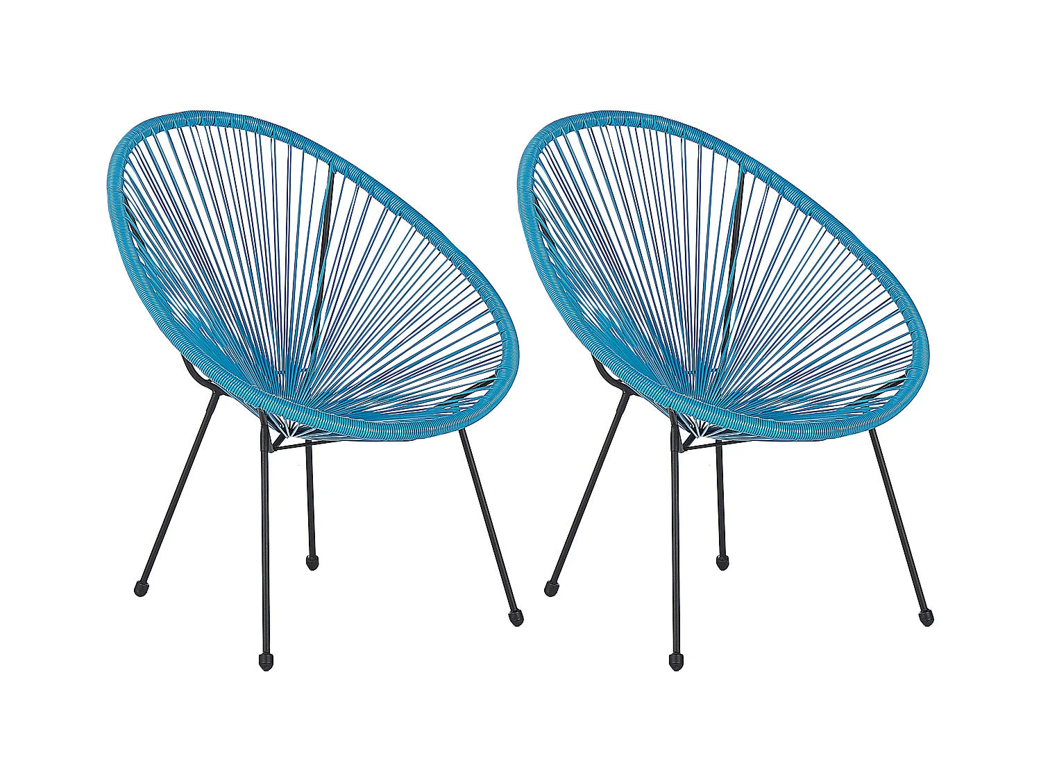 Lot de 2 chaises de jardin ACAPULCO II Bleu