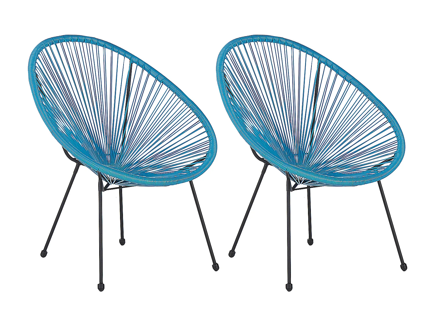 Lot de 2 chaises de jardin ACAPULCO II Bleu
