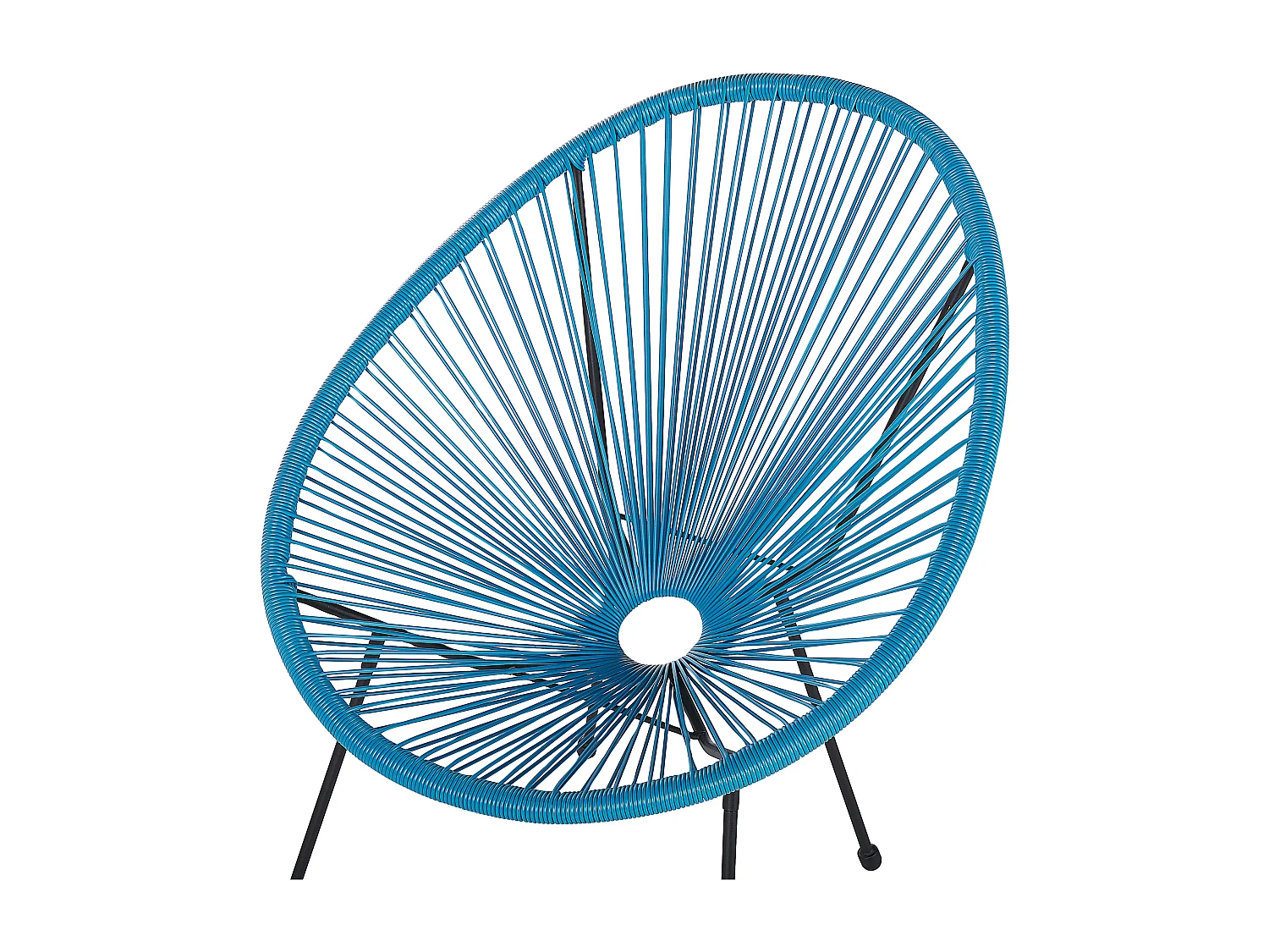 Gartenstuhl 2er Set ACAPULCO II Polyrattan Blau