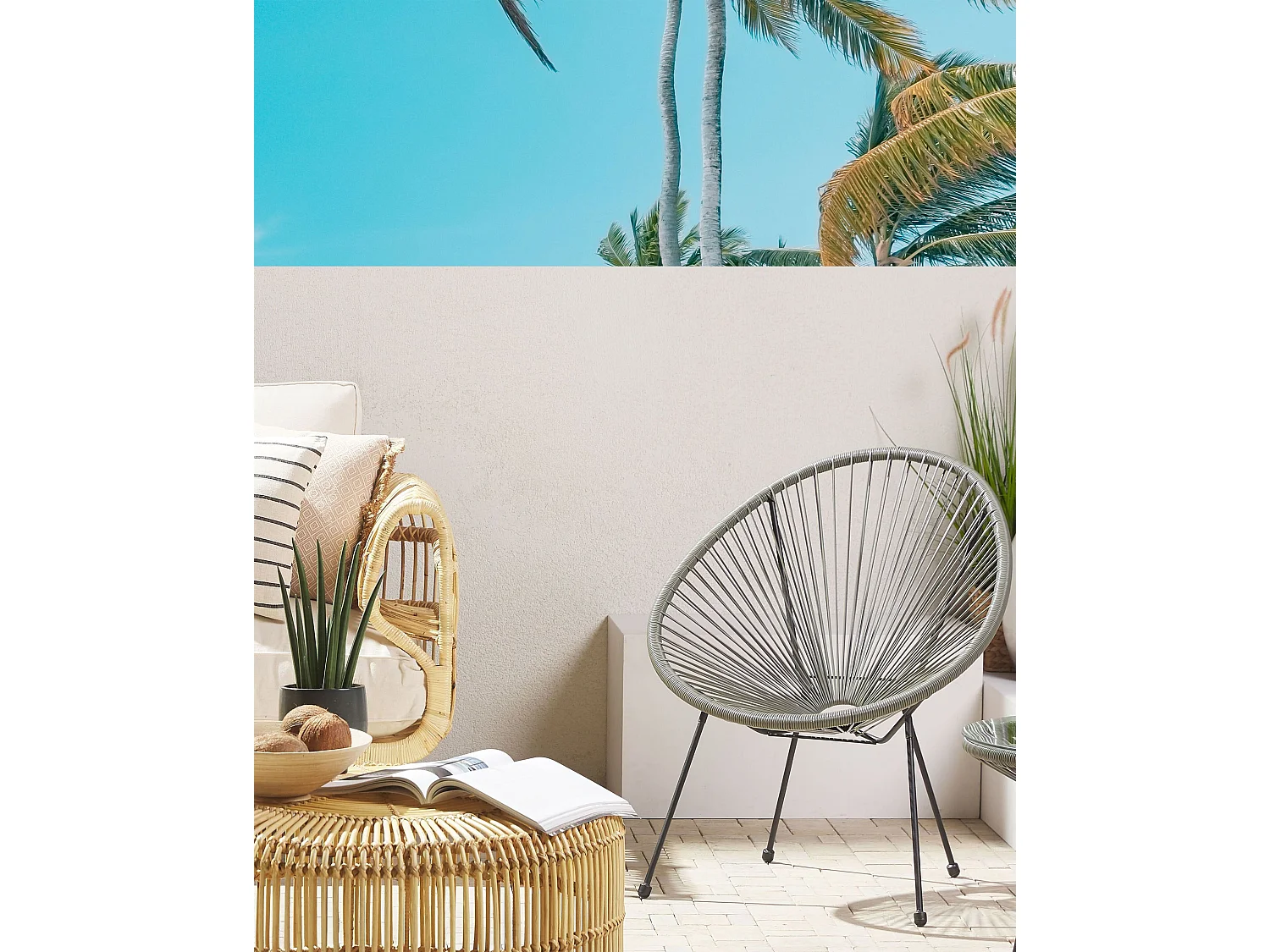 Chaise de jardin ACAPULCO II Gris foncé