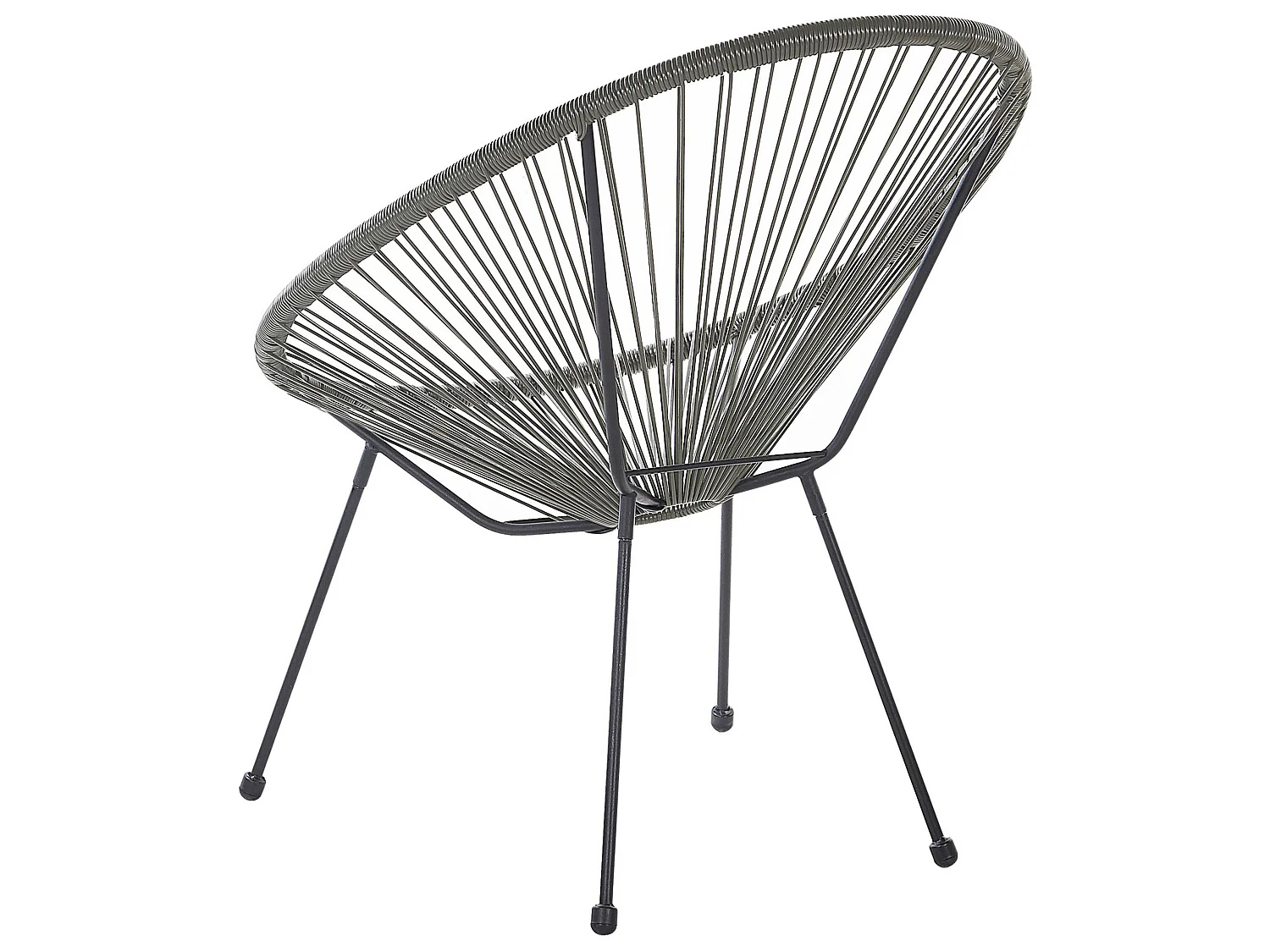 Gartenstuhl ACAPULCO II Polyrattan Dunkelgrau